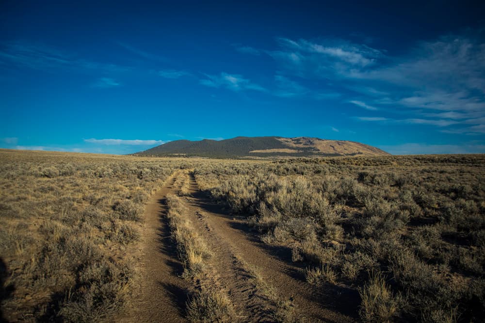View north toward tree-covered Juniper Mountain